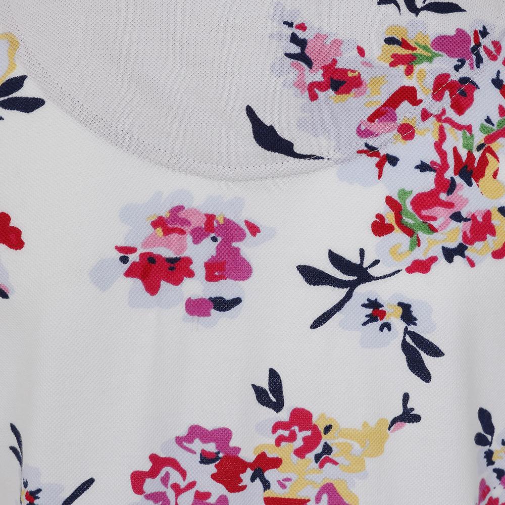 LJ12CE - Girls Polo Shirt - Wildflower White