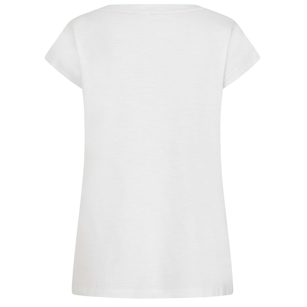 LJ156 - Ladies V Neck Tee - White