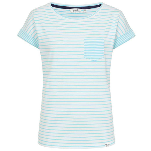 LJ162 - Ladies Striped Roll Sleeve Tee - Spearmint