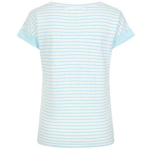 LJ162 - Ladies Striped Roll Sleeve Tee - Spearmint