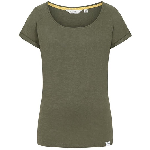 LJ163 - Ladies Roll Sleeve Tee - Khaki
