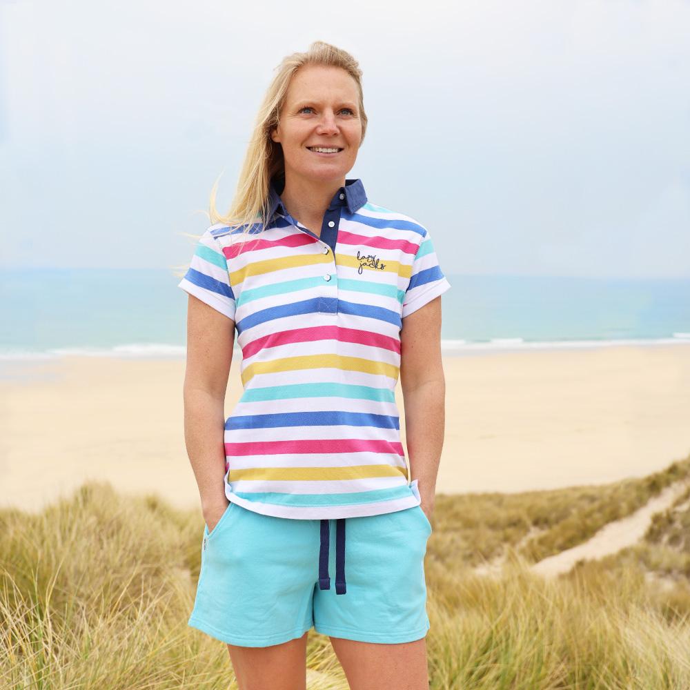 LJ22 Ladies Polo Shirt Multi Lazy Jacks