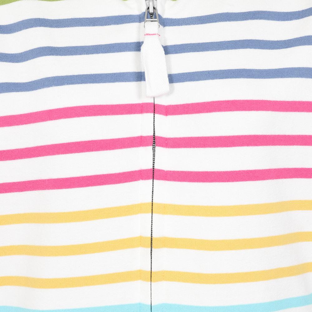 LJ32 - Full Zip Striped Sweatshirt - Rainbow
