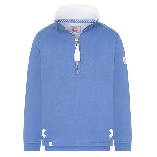 LJ3C - Girl's 1/4 Zip Sweatshirt - Sapphire