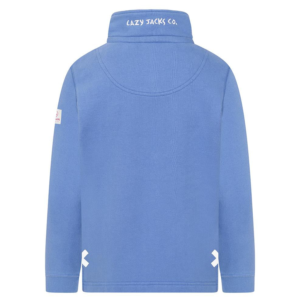 LJ3C - Girl's 1/4 Zip Sweatshirt - Sapphire