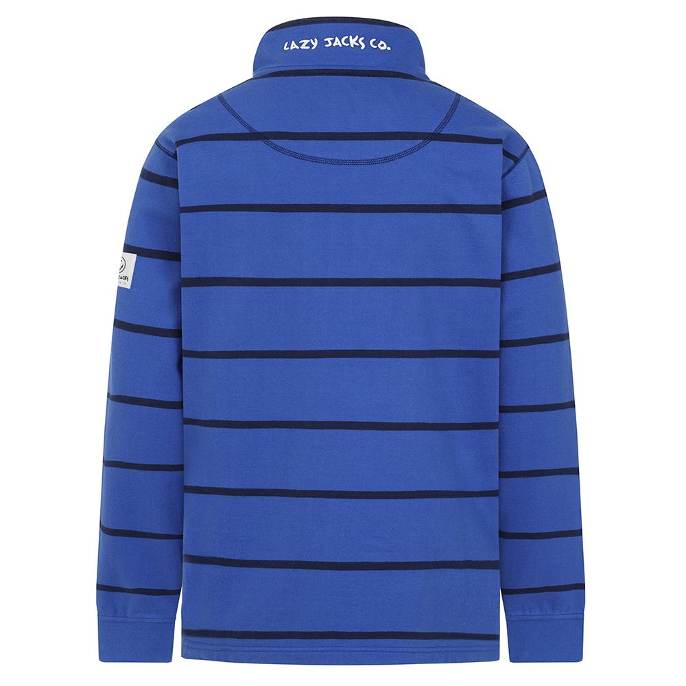 LJ51 - Mens Striped 1/4 Zip - Royal