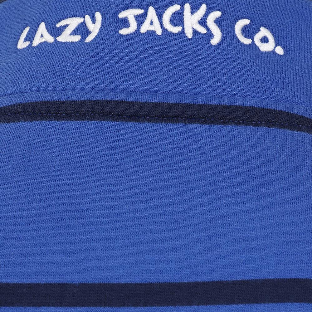 LJ51 - Mens Striped 1/4 Zip - Royal