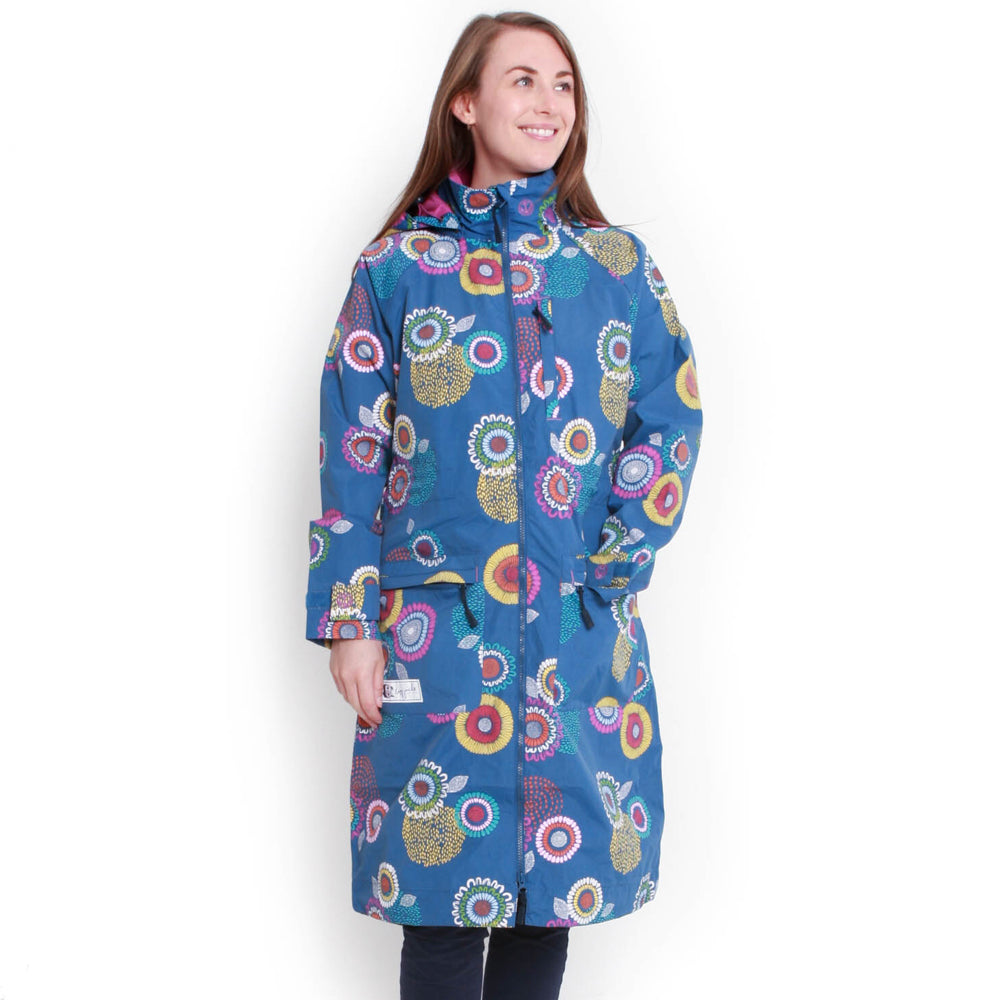 LJ67P - Ladies Longline Waterproof Coat - Spiral