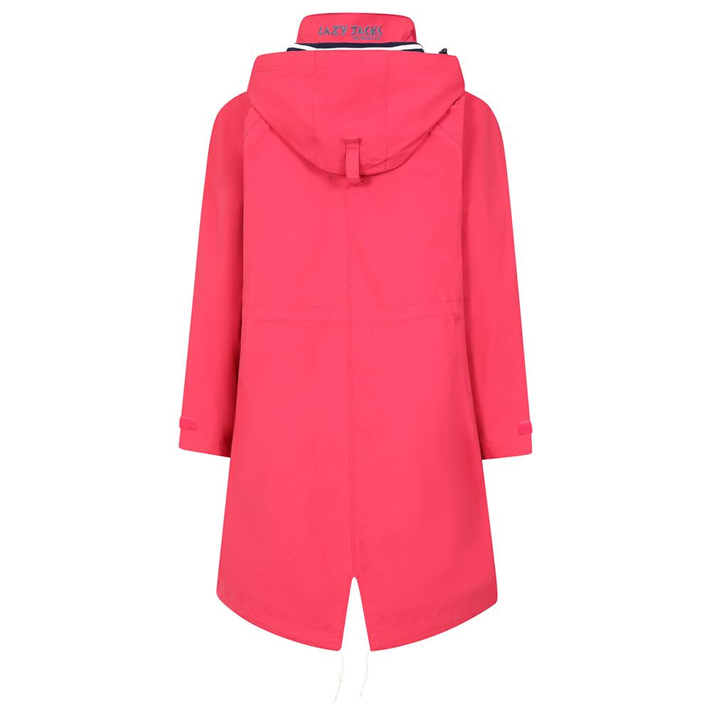 LJ67 - Ladies' Long Waterproof Coat - Lipstick