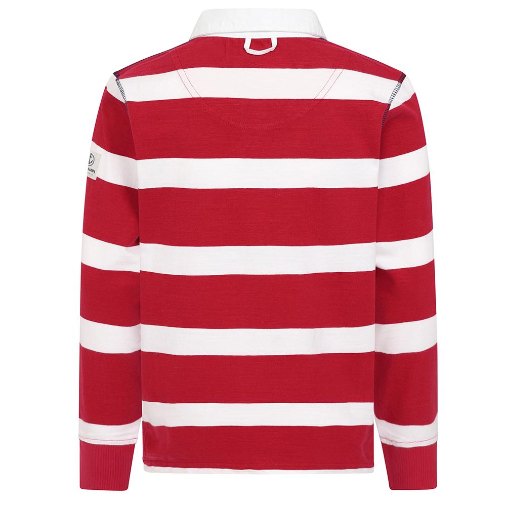 LJ78C - Long Sleeve Rugby Top - Crimson