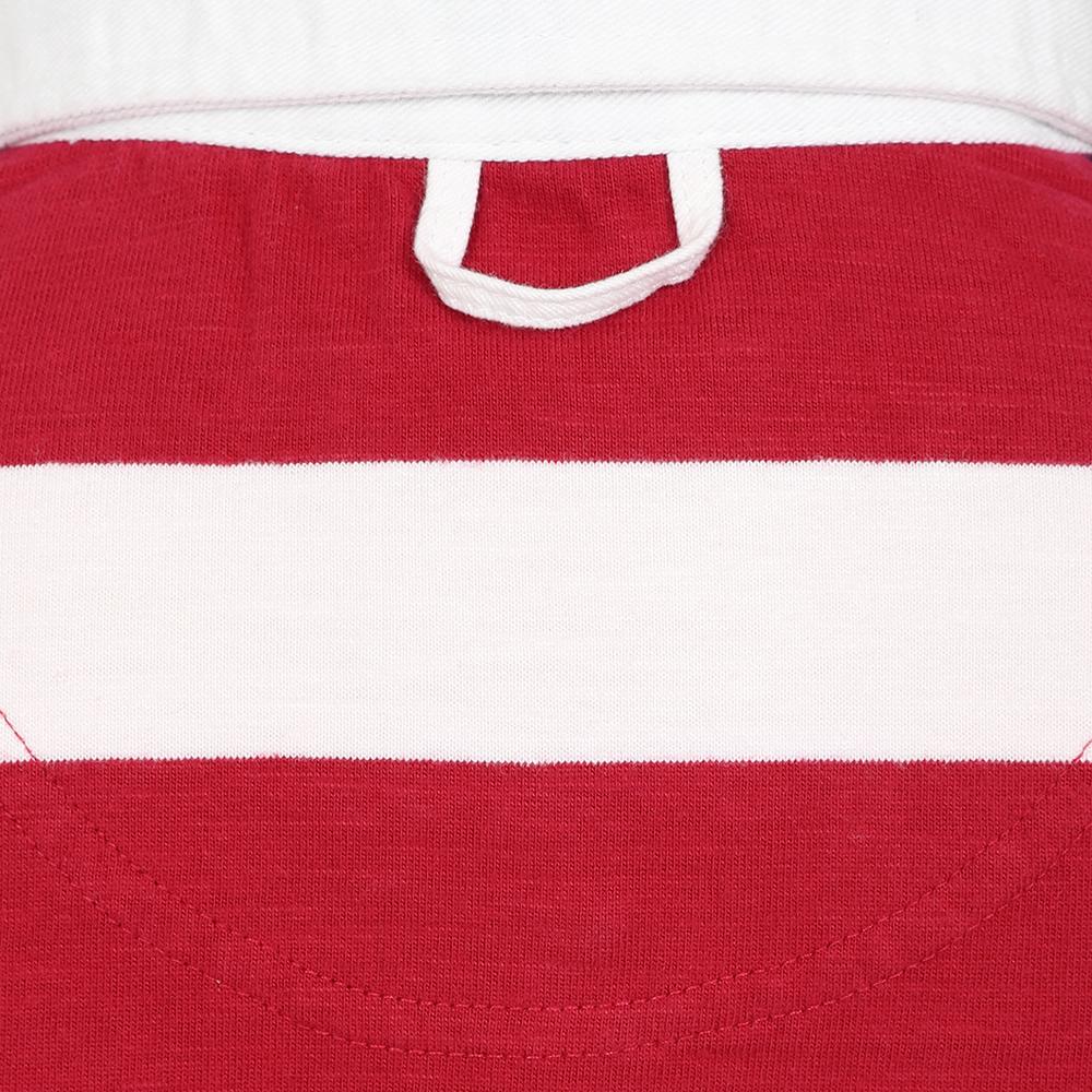 LJ78C - Long Sleeve Rugby Top - Crimson