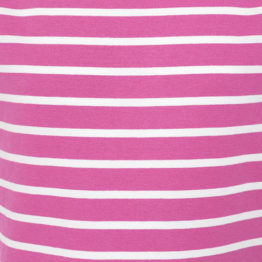 LJ8C - Girls Short Sleeve Breton Top - Raspberry