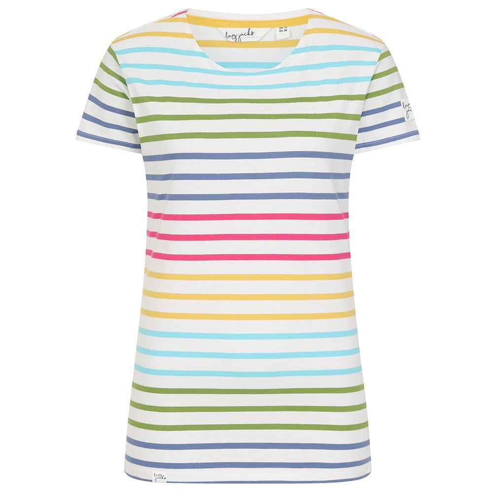 LJ8M - Ladies Short Sleeve Top - Rainbow