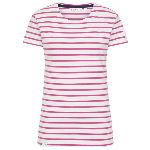 LJ8 - Short Sleeve Breton Top - Raspberry