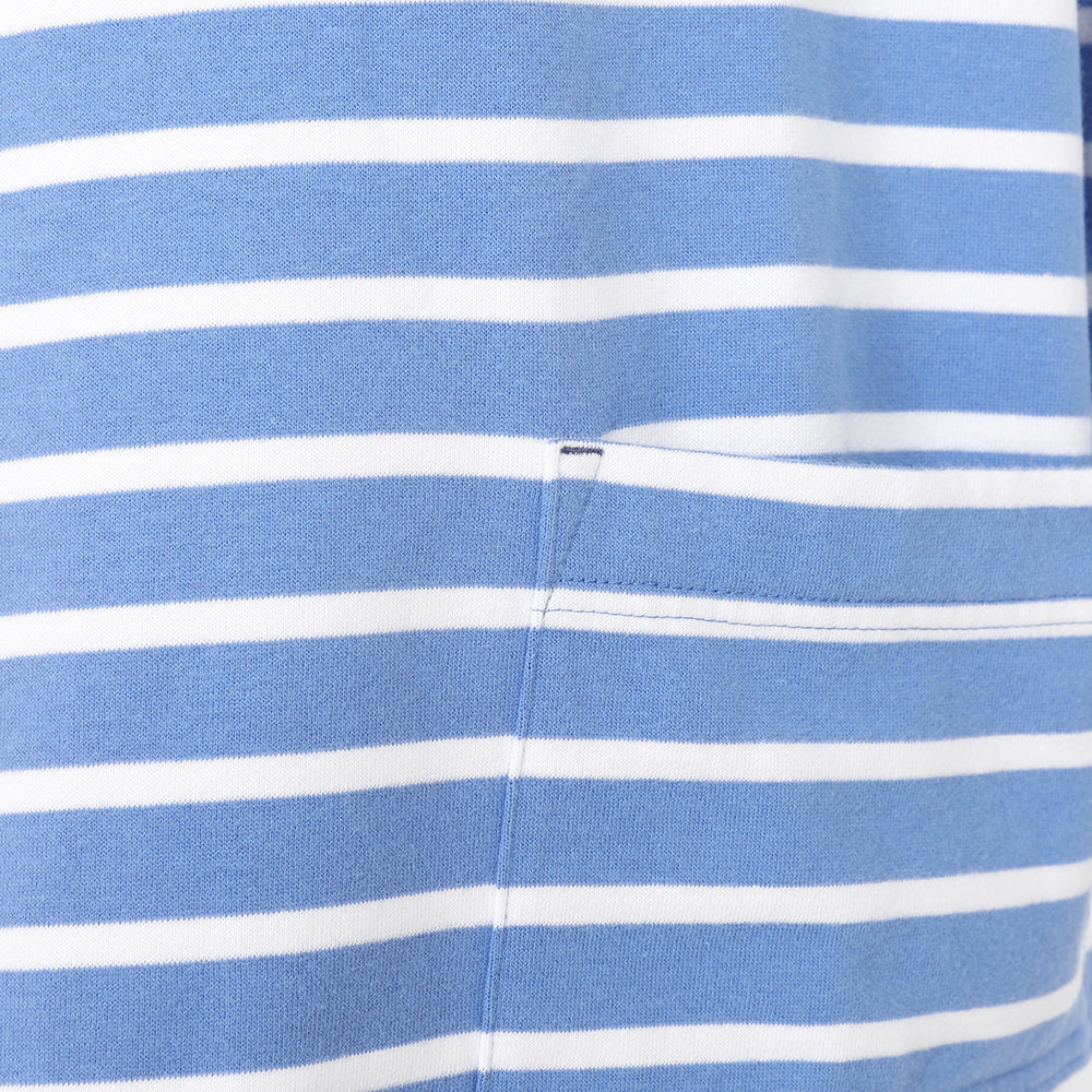 LJ94S - Striped Roll Neck Sweatshirt - Sapphire