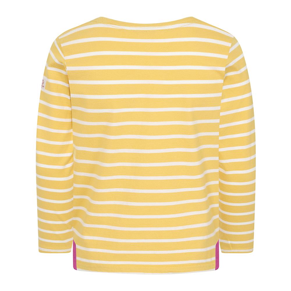 LJ97C - Girls Long Sleeve Breton Top - Lemon