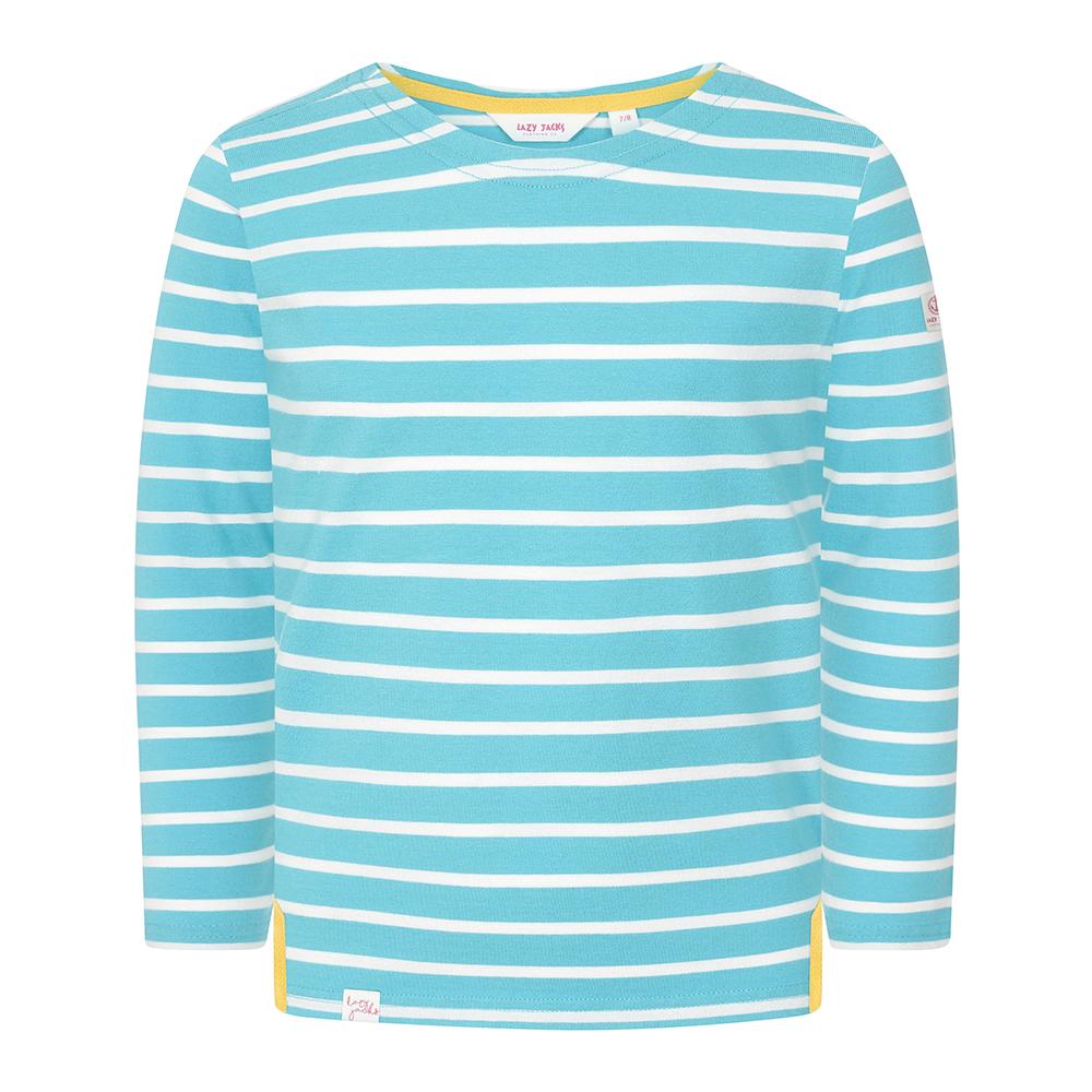 LJ97C - Long Sleeve Breton Top - Turquoise