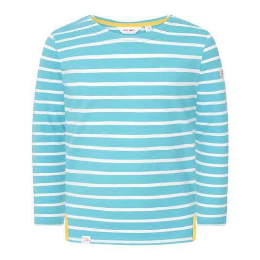 LJ97C - Long Sleeve Breton Top - Turquoise