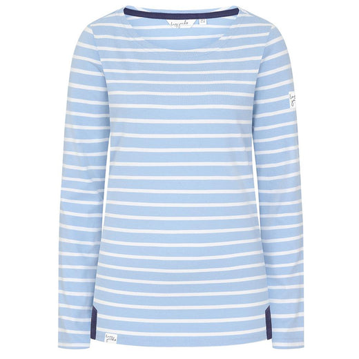 LJ97 - Ladies Striped Breton Top - Sky