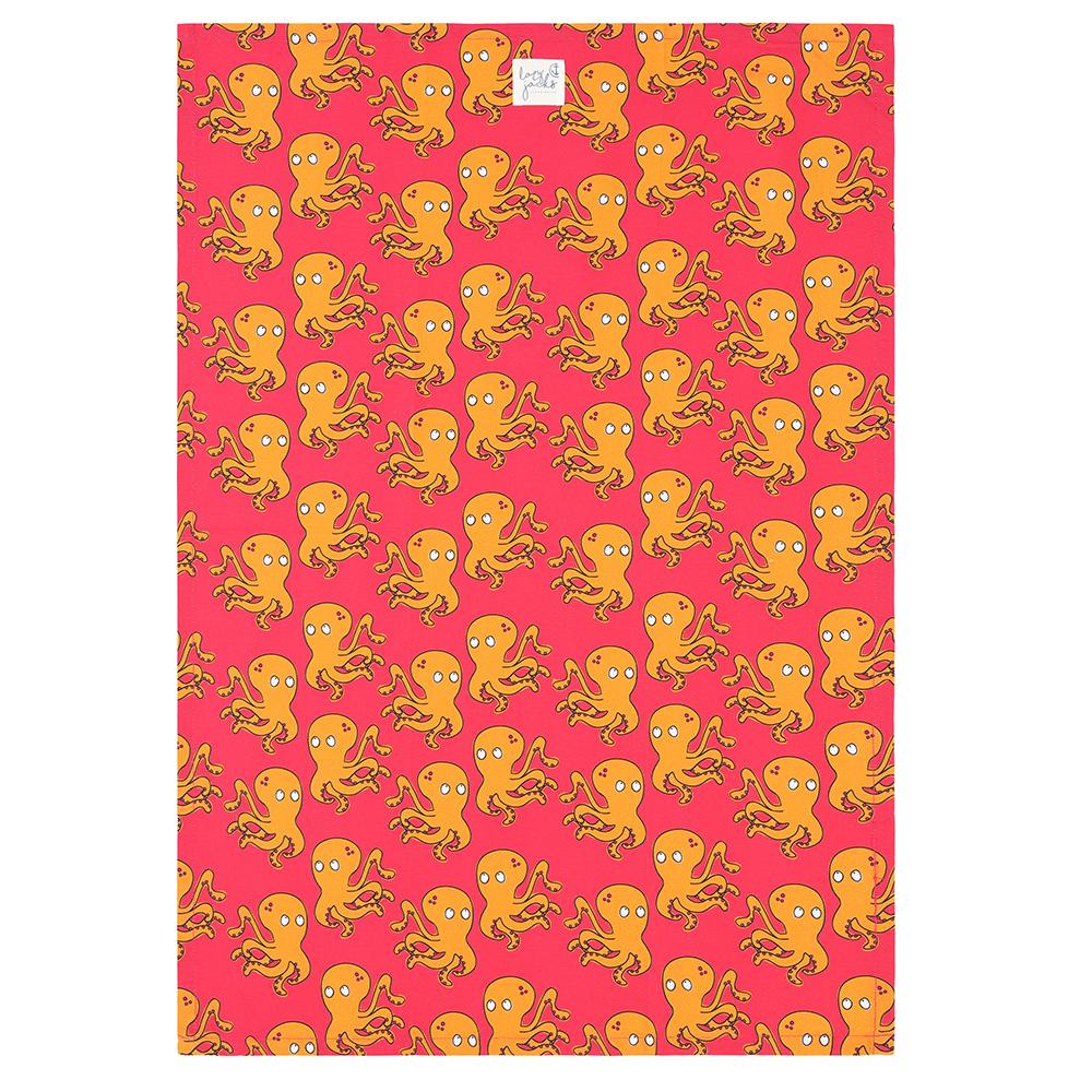LJ408 - Set of Two Tea Towels - Red