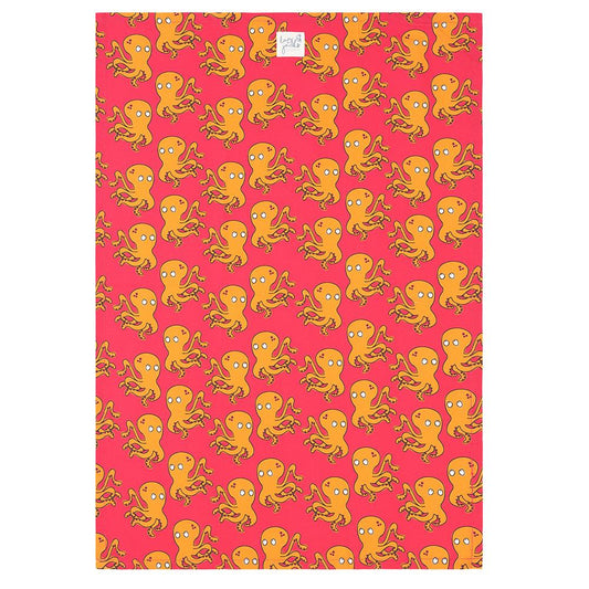 LJ408 - Set of Two Tea Towels - Red