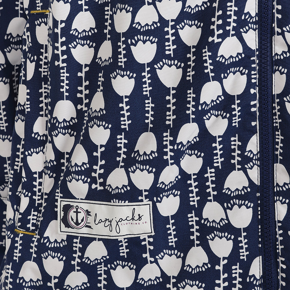 LJ45P - Printed Short Waterproof Coat - Seedling