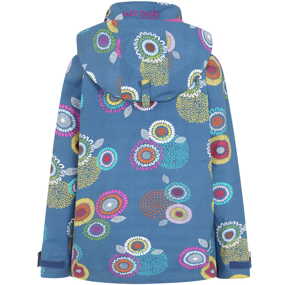 LJ45P - Printed Short Waterproof Coat - Spiral