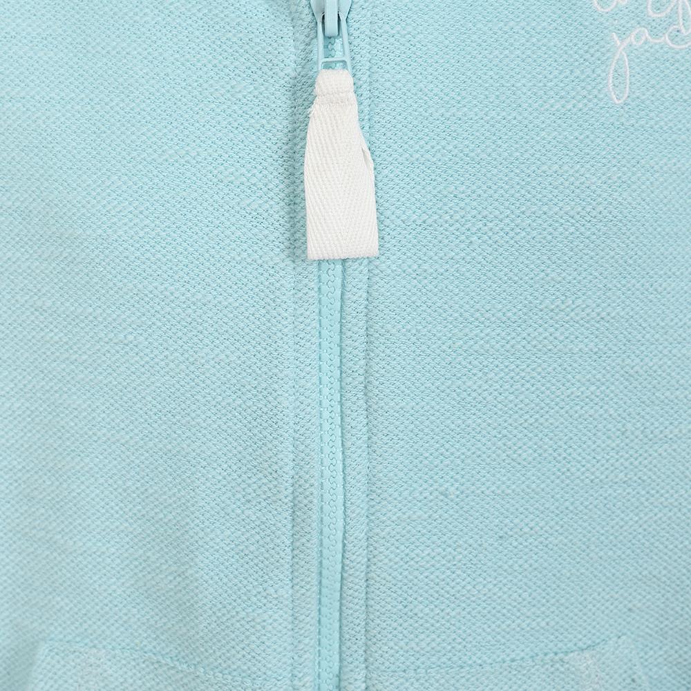 LJ102C - Girls Textured Hooded Zip Thru Sweatshirt - Mint