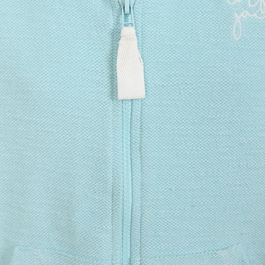 LJ102C - Girls Textured Hooded Zip Thru Sweatshirt - Mint