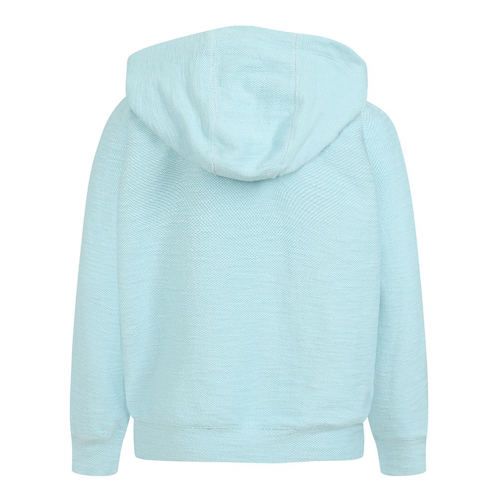 LJ102C - Girls Textured Hooded Zip Thru Sweatshirt - Mint
