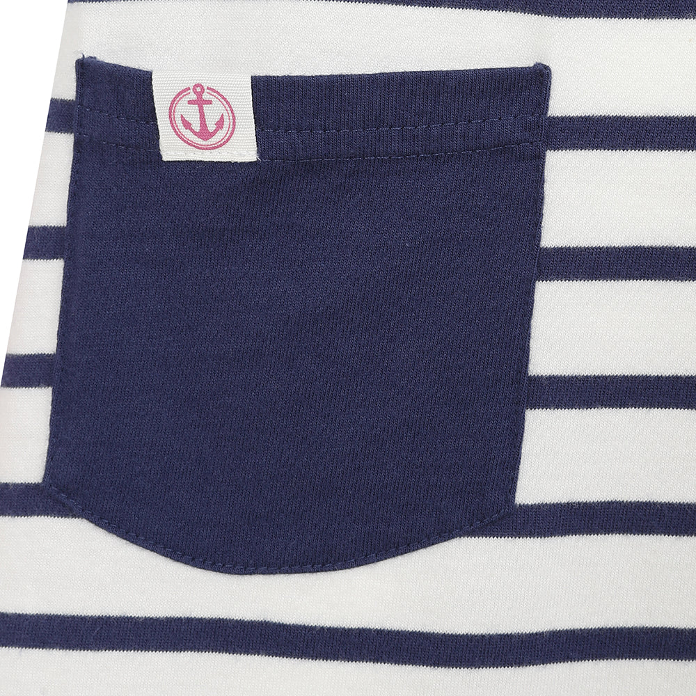 LJ115C - Girls Striped Jersey Dress - Prism