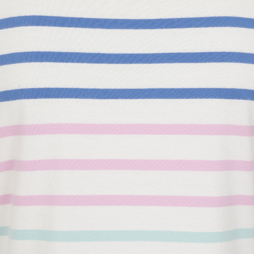 LJ115 - Striped T-Shirt Dress - Rainbow (Pastel)