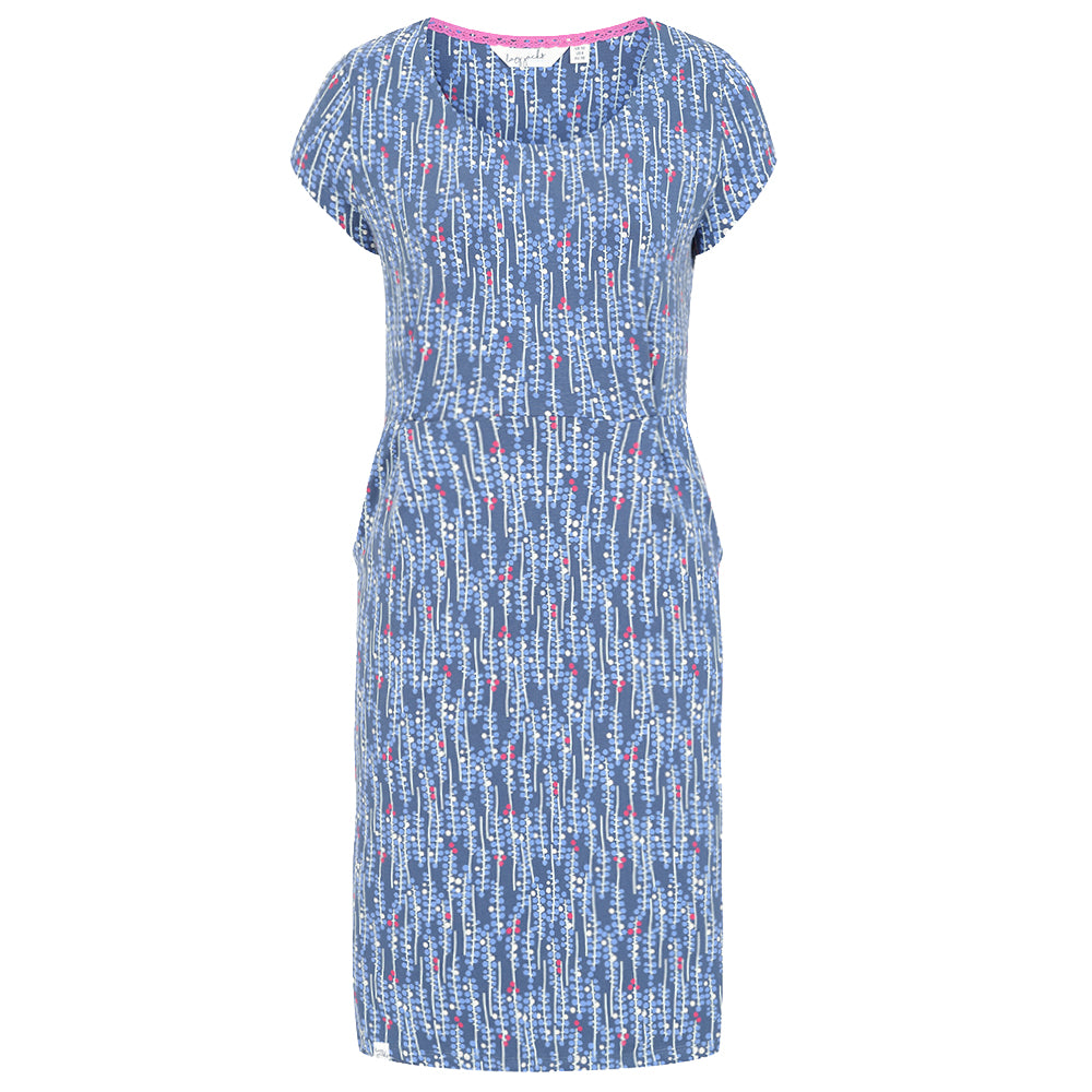 LJ120 - Printed Dress - Berry