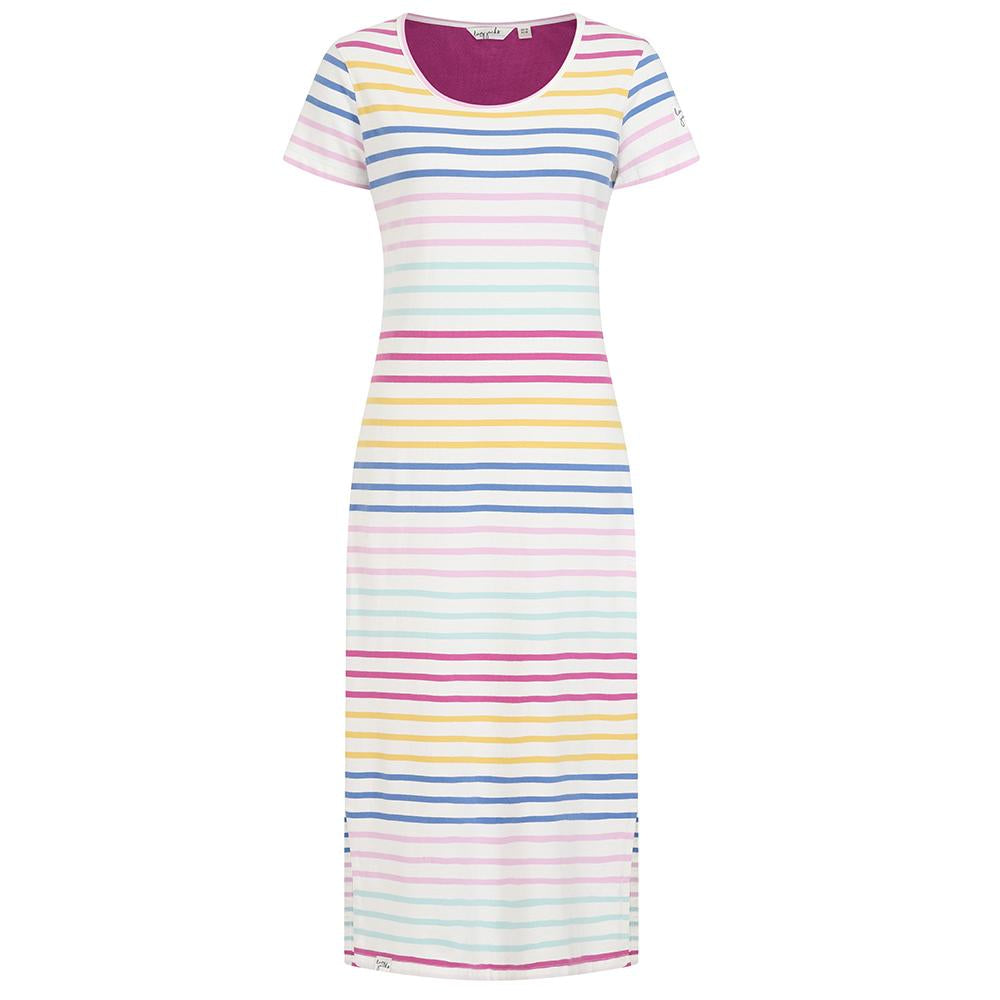 LJ150 - Long T-Shirt Dress - Rainbow