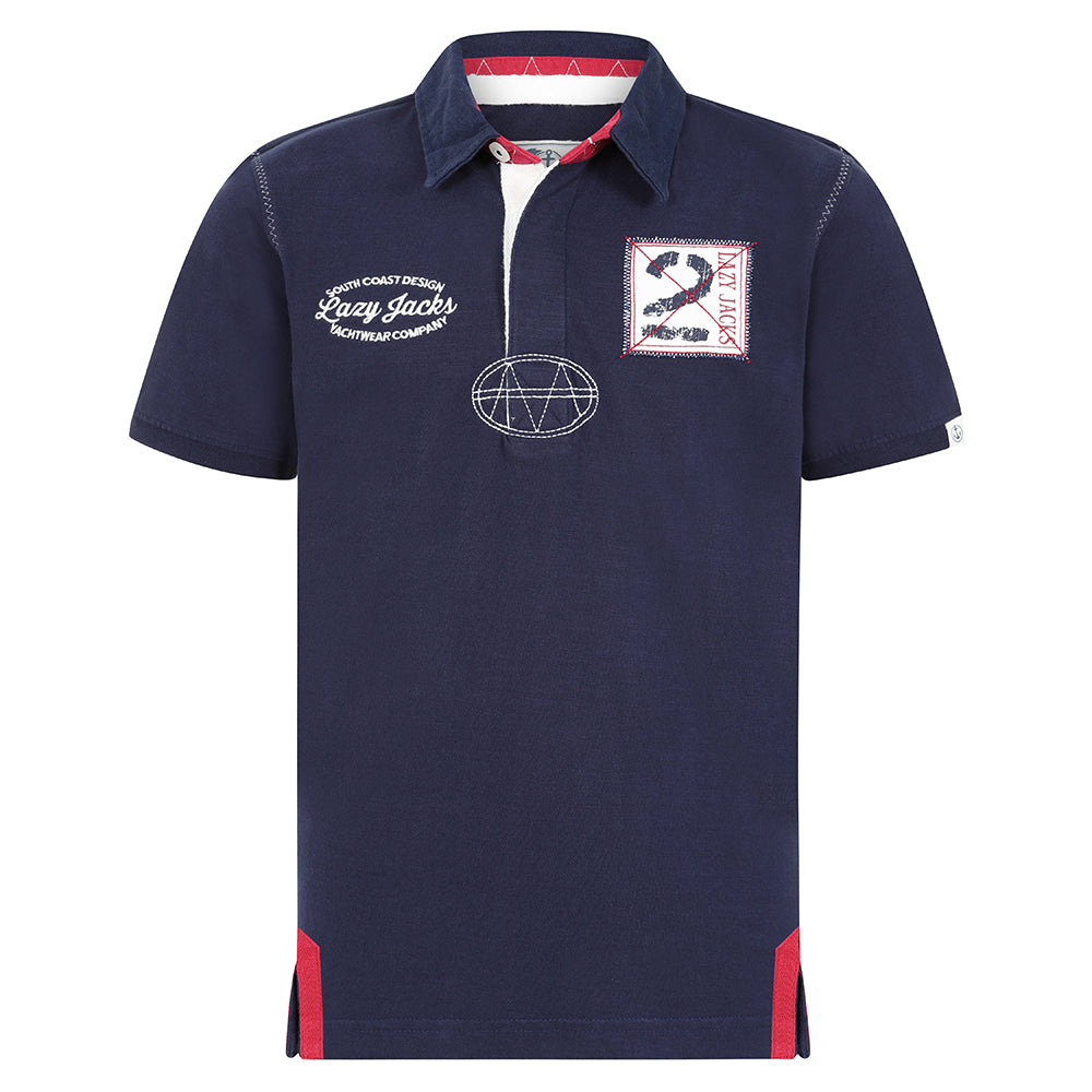 LJ23C - Short Sleeve Rugby Shirt - Marine
