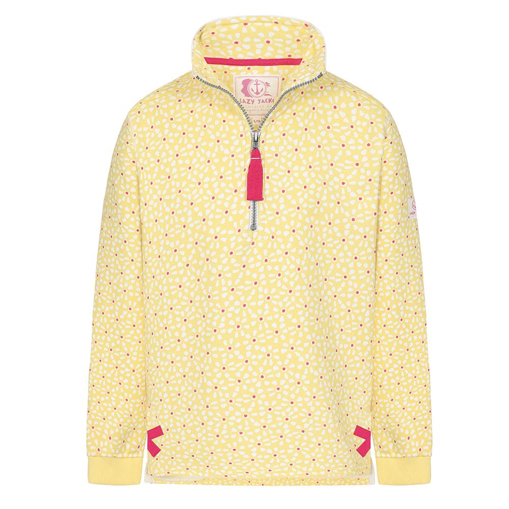 LJ3CA - Girls Printed 1/4 Zip Sweatshirt - Sunshine