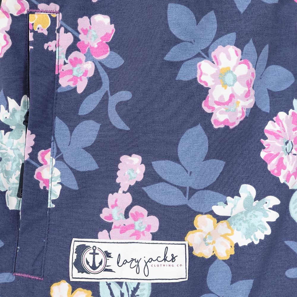 LJ45P - Short Printed Waterproof Coat - Blossom