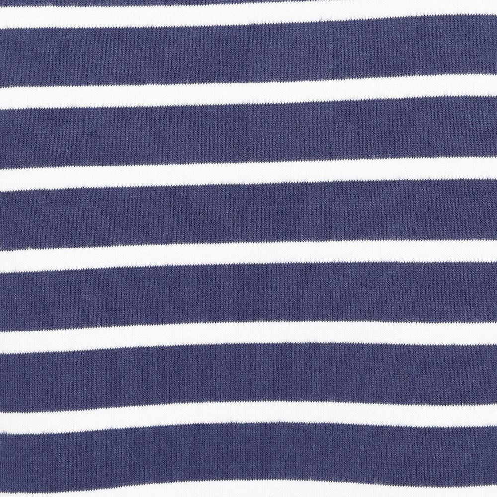 LJ94S - Striped Roll Neck Sweatshirt - Twilight