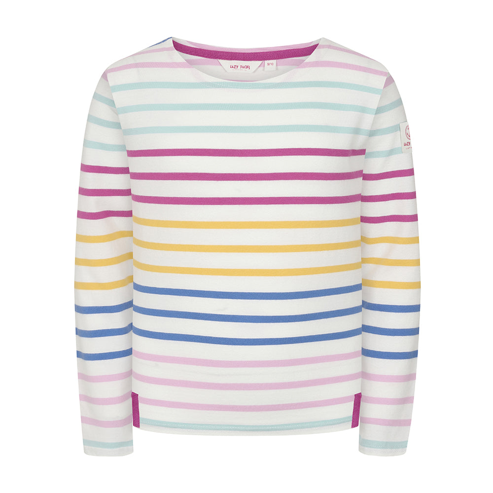 LJ97C - Long Sleeve Breton Top - Rainbow