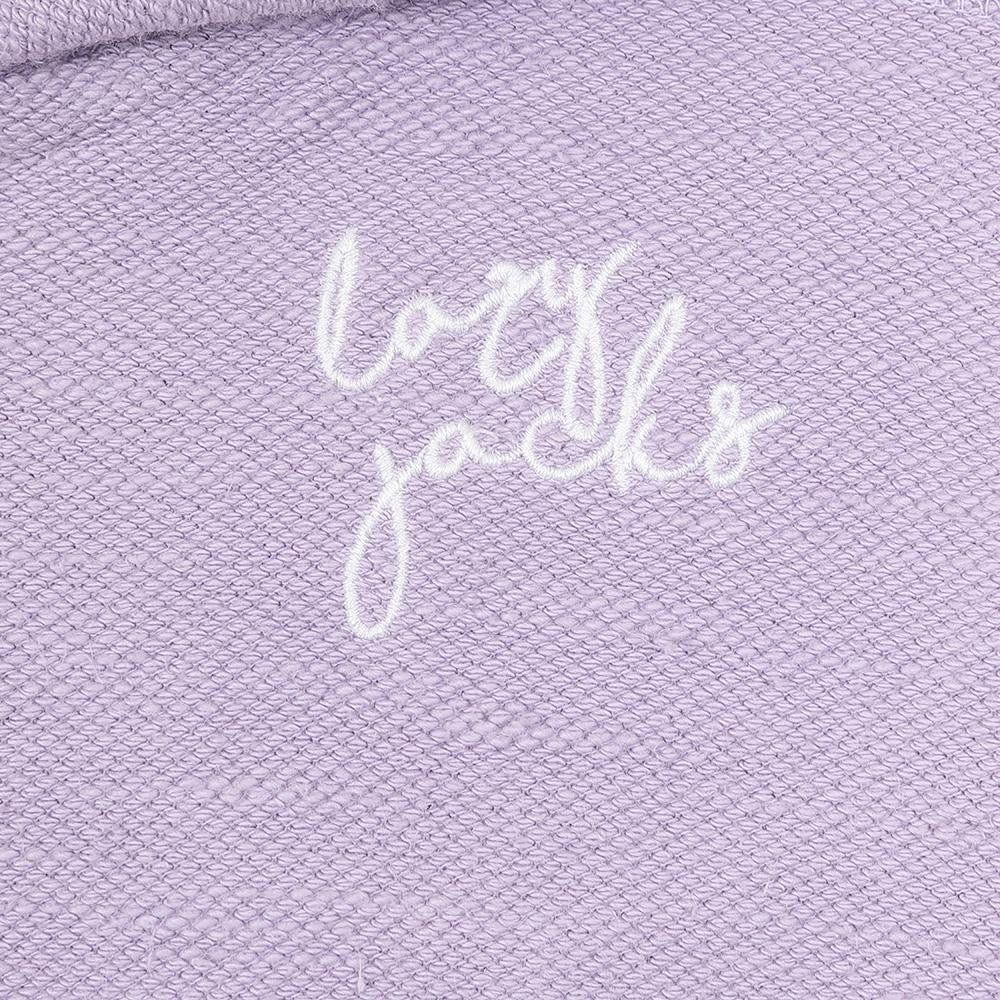 LJ102C - Girls Textured Hooded Zip Thru Sweatshirt - Lilac