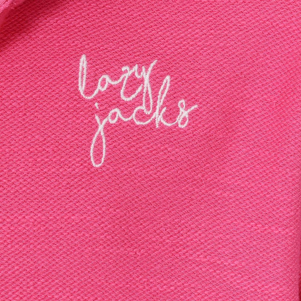 LJ102C - Girls Textured Hooded Zip Thru Sweatshirt - Sorbet