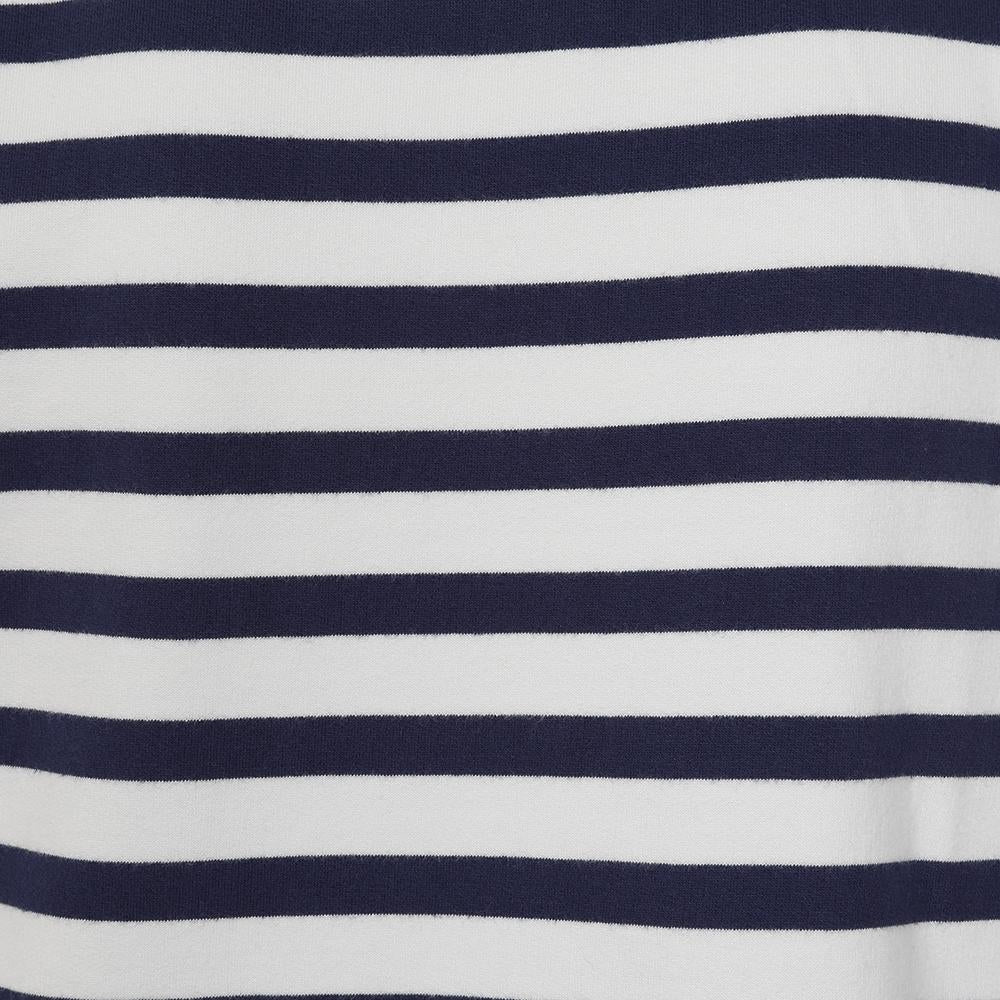 LJ131S - Striped Crew Neck Sweatshirt - White