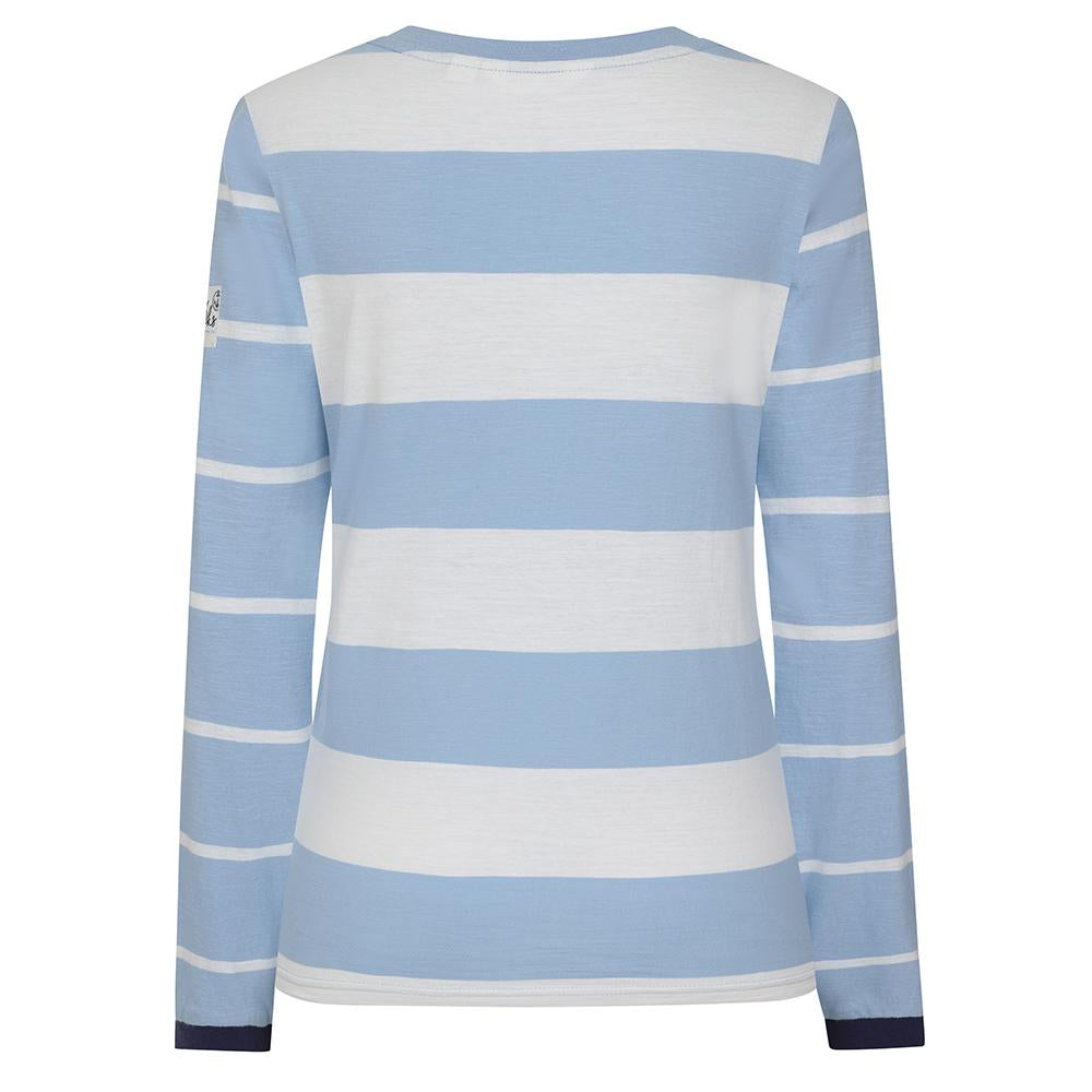 LJ161 - Striped Long Sleeve Top - Sky