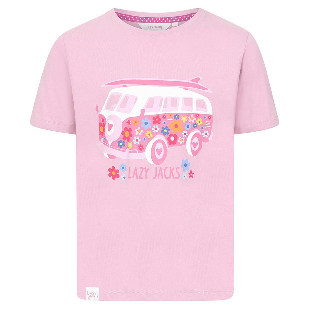 LJ208C - Girls' Printed Top - Pink