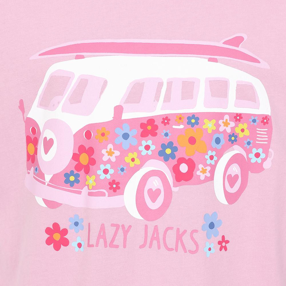 LJ208C - Girls' Printed Top - Pink