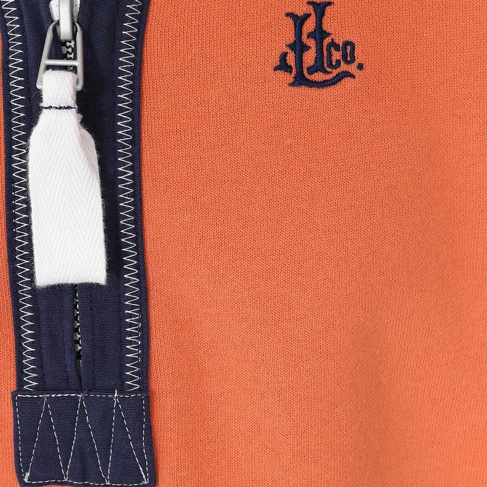 LJ40C - Boy's 1/4 Zip Sweatshirt - Orange