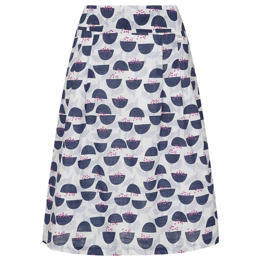 LJ42 - Printed Cotton Skirt - Stem White