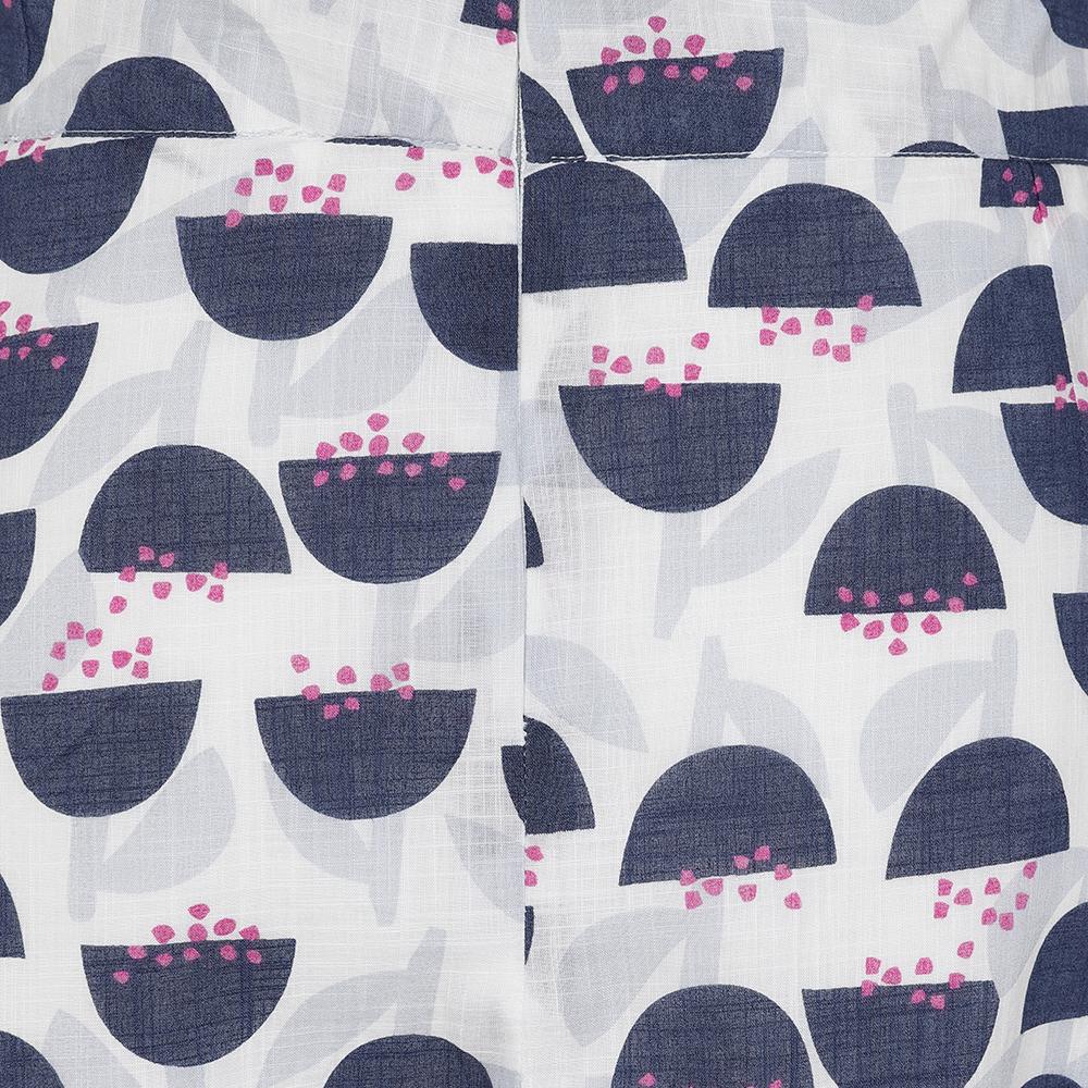 LJ42 - Printed Cotton Skirt - Stem White