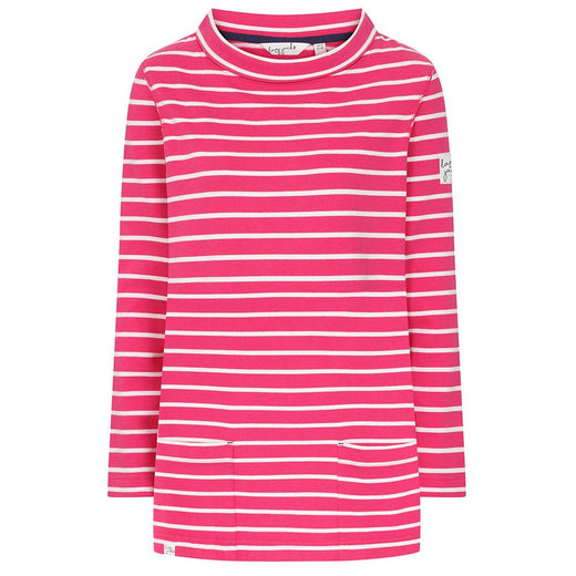 LJ94S - Striped Roll Neck Sweatshirt - Lipstick