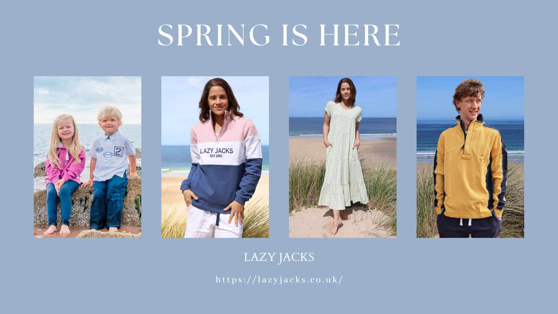 Men’s, women’s and kids spring summer clothing in seasonal colours